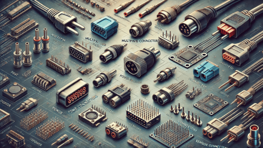 Multipin plug socket, PCB connectors, Power and signal connectors, Ruggedized connectors, Sensor connection